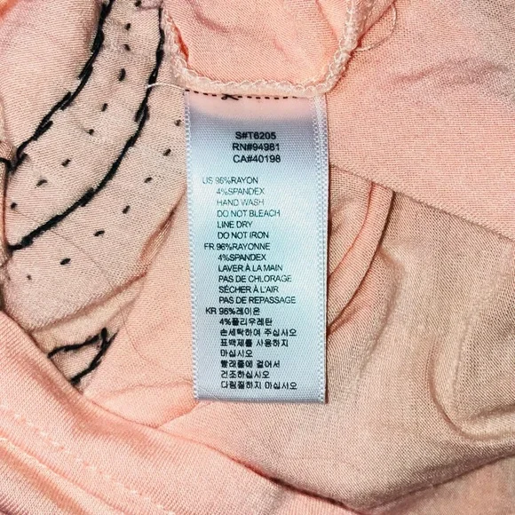 Y2K VTG Forever 21 Pink Racerback Tank Top Black Sequin Bow Coquette Girl Sz S - Picture 5 of 5